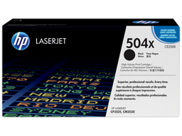 HP 504X High Yield Black Original LaserJet Toner Cartridge (CE250X)